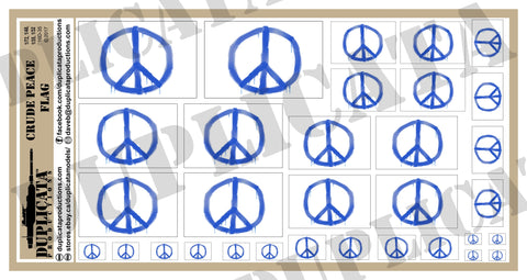 Crude Peace Flag - 1/72, 1/48, 1/35, 1/32 Scales - Duplicata Productions