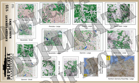 Allied Maps - Eastern Germany #1, WW2 - 1/35 Scale - Duplicata Productions