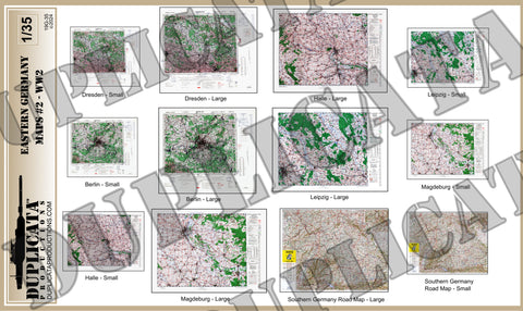 Allied Maps - Eastern Germany #2, WW2 - 1/35 Scale