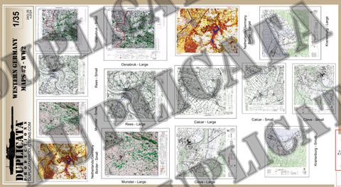 Allied Maps - Western Germany #2, WW2 - 1/35 Scale