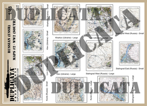 Russian (USSR) Maps #2, Eastern Front (South), WW2 - 1/48