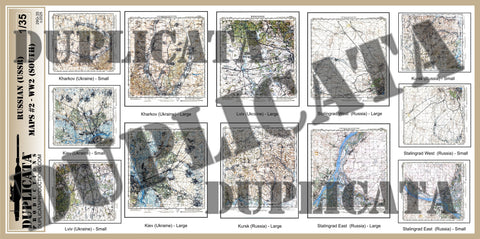 Russian (USSR) Maps #2, Eastern Front (South), WW2 - 1/35 Scale