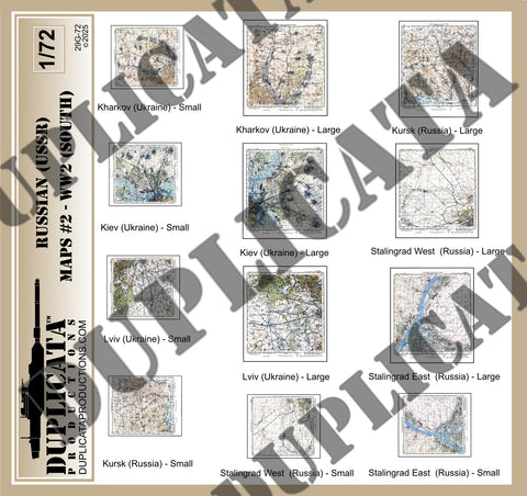 Russian (USSR) Maps #2, Eastern Front (South), WW2 - 1/72