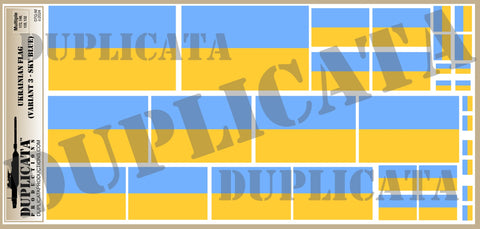 Ukrainian Flag, Variant 3, Sky Blue - 1/72, 1/48, 1/35, 1/32 Scales