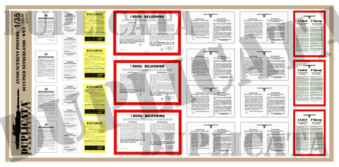 Announcement Posters - Occupied Netherlands, WW2 - 1/35 Scale - Duplicata Productions