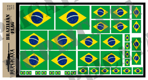 Brazilian Flag - 1/72, 1/48, 1/35, 1/32 Scales - Duplicata Productions