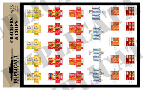 American Cracker & Chip Boxes - 1/35 Scale - Duplicata Productions