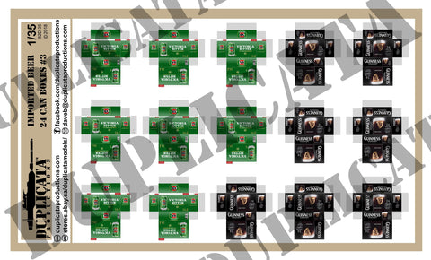 Imported Beer,  24 Can Beer Boxes #3 - 1/35 Scale - Duplicata Productions