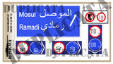Highway Signs #1 - Iraq War - 1/35 Scale (2 sheets) - Duplicata Productions