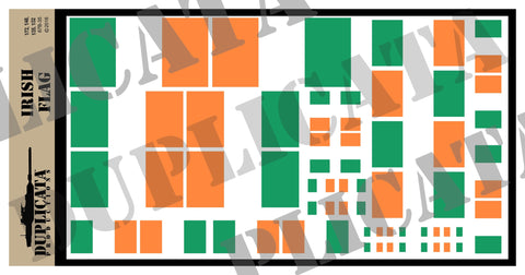 Irish Flag - 1/72, 1/48, 1/35, 1/32 Scales - Duplicata Productions