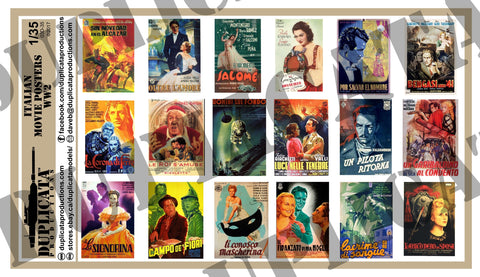 Italian Movie Posters -  WW2 - 1/35 Scale - Duplicata Productions