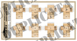 American K Rations Wooden Boxes, WW2 - 1/35 Scale - Duplicata Productions