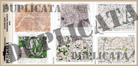 Allied Maps - WW2 - Northern France - 1/16 (120mm) Scale - Duplicata Productions