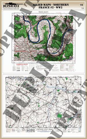 Allied Maps - WW2 - Northern France #2 - 1/6 Scale - Duplicata Productions