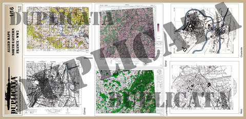 Allied Maps - WW2 - North-Eastern France - 1/16 (120mm) Scale - Duplicata Productions