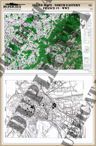 Allied Maps - WW2 - North-Eastern France #1 - 1/6 Scale - Duplicata Productions