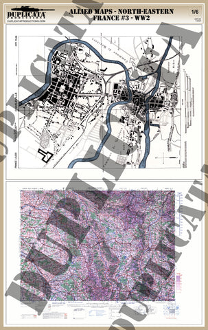 Allied Maps - WW2 - North-Eastern France #3 - 1/6 Scale - Duplicata Productions