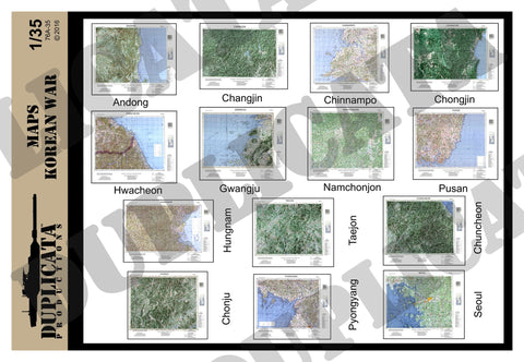 Maps - Korean War - 1/35 Scale - Duplicata Productions