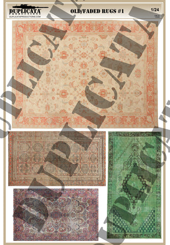 Old/Faded Rugs #1 - 1/24 Scale - Duplicata Productions