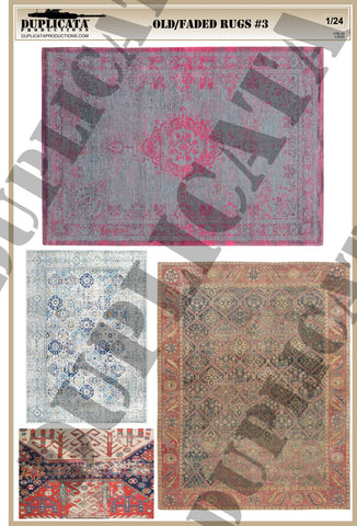 Old/Faded Rugs #3 - 1/24 Scale - Duplicata Productions