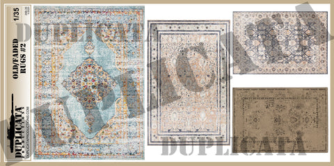 Old/Faded Rugs #2 - 1/35 Scale - Duplicata Productions