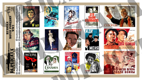 Russian Movie Posters -  WW2 - 1/35 Scale - Duplicata Productions