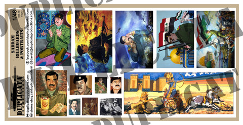 Saddam Billboards & Portraits - Iraq War - 1/48 Scale - Duplicata Productions