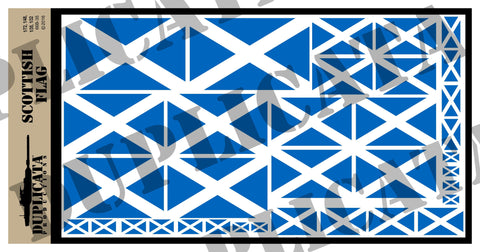 Scottish Flag - 1/72, 1/48, 1/35, 1/32 Scales - Duplicata Productions