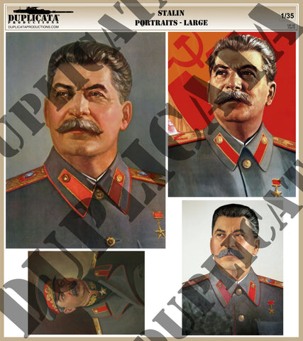 Large Soviet Stalin Portraits, WW2 - 1/35 Scale - Duplicata Productions