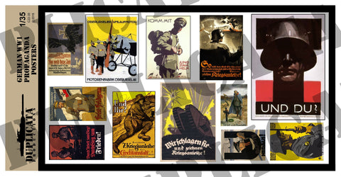 German WW1 Propaganda Posters - 1/35 Scale - Duplicata Productions