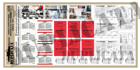 Announcement Posters - Occupied Norway, WW2 - 1/35 Scale - Duplicata Productions