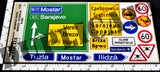 Bosnian Highway Signs, Yugoslav Wars - 1/35 Scale - Duplicata Productions