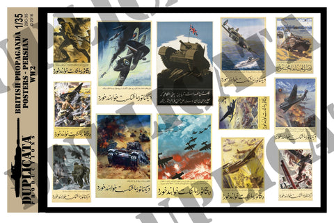 British WW2 Propaganda Posters in Persian - 1/35 Scale - Duplicata Productions