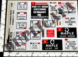 Canadian Road Signs, Europe #1 -  WW2 - 1/48 Scale - Duplicata Productions