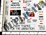Canadian Road Signs, Europe #2 -  WW2 - 1/48 Scale - Duplicata Productions