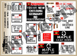 Canadian Road Signs, Europe #1 -  WW2 - 1/48 Scale - Duplicata Productions