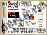 Canadian Road Signs, Europe #2 -  WW2 - 1/48 Scale - Duplicata Productions