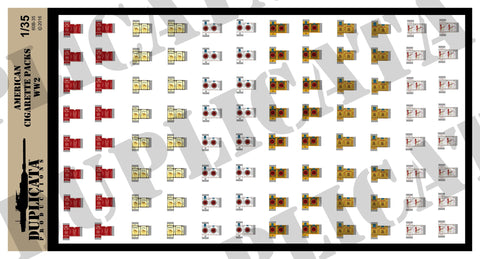 American Cigarette Packs - WW2 - 1/35 Scale - Duplicata Productions