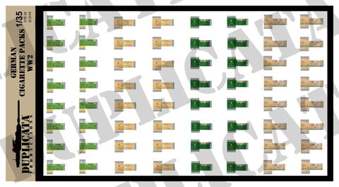 German Cigarette Packs - WW2 - 1/35 Scale - Duplicata Productions