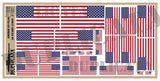 American Flag - 50 Stars (1960 to Present Day) - 1/72, 1/48, 1/35, 1/32 Scales - Duplicata Productions