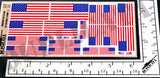 American Flag - 50 Stars (1960 to Present Day) - 1/72, 1/48, 1/35, 1/32 Scales - Duplicata Productions