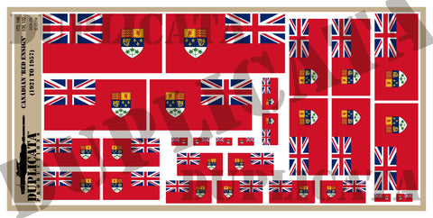 Canadian Red Ensign Flag - 1/72, 1/48, 1/35, 1/32 Scales - Duplicata Productions