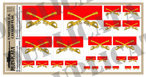 U.S. Cavalry Flag (Unofficial) - 1/72, 1/48, 1/35, 1/32 Scales - Duplicata Productions