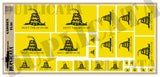 Gadsden Flag (Don't Tread On Me) - 1/72, 1/48, 1/35, 1/32 Scales - Duplicata Productions