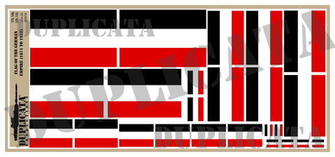 Flag of the German Empire (1871 to 1918) - 1/72, 1/48, 1/35, 1/32 Scales - Duplicata Productions