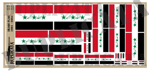 Iraqi Flag (1991 to 2004) - 1/72, 1/48, 1/35, 1/32 Scales - Duplicata Productions