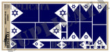 Israeli Naval Ensign Flag - 1/72, 1/48, 1/35, 1/32 Scales - Duplicata Productions
