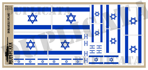 Israeli Flag - 1/72, 1/48, 1/35, 1/32 Scales - Duplicata Productions