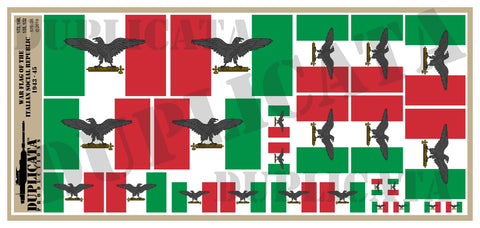 War Flag of The Italian Social Republic ('43-'45) - 1/72, 1/48, 1/35, 1/32 Scales - Duplicata Productions