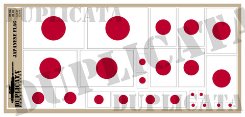 Japanese Flag - 1/72, 1/48, 1/35, 1/32 Scales - Duplicata Productions